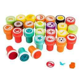 Stampile pentru copii Fiorello Zoo, diverse animale, 6 culori, 26 buc