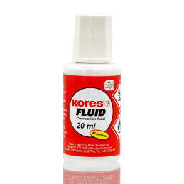Fluid corector (pasta corectoare) Kores KO69101, 20ml, pe baza de solvent, cu pensula