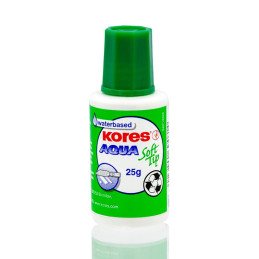 Fluid corector (pasta corectoare) Kores Aqua KO69461, 25g, pe baza de apa, cu burete