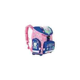 Ghiozdan St.Majewski Bambino Caticorn, 1 compartiment, 3 buzunare, roz cu albastru, 629280