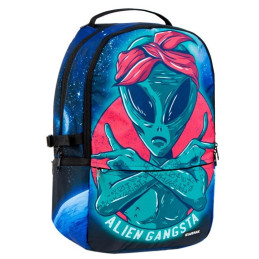 Ghiozdan Starpak Alien Gangsta, 2 compartimente, 3 buzunare, albastru, 446578
