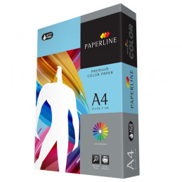 Hartie colorata A4 Paperline 180, 80g/mp, albastru pastel, top 500 coli