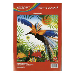 Hartie glasata Keyroad, blister 10 culori