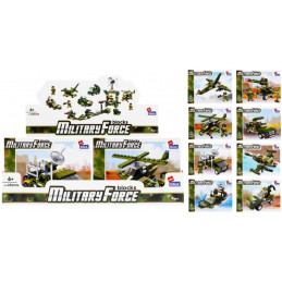 Set de constructie Alleblox Military Force - vehicule de lupta, diverse modele - 478226, 96-109 piese, 6+