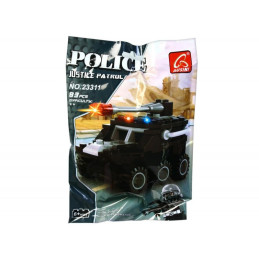 Set de constructie MegaCreative Police - masina de interventie - 23311 / 416667, 83 piese, 6+