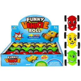 Masina funny MegaCreative 454457, 6cm, plastic, diverse culori, 3+ ani