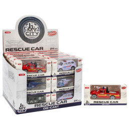 Vehicul de interventie MegaCreative 459874, 10cm, diverse modele, metal, multicolor, 3+ ani