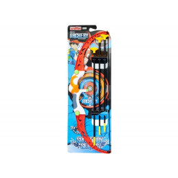 Arc de jucarie, contine 3 sageti cu ventuza si suport, multicolor, 3+ ani, MegaCreative, 405826