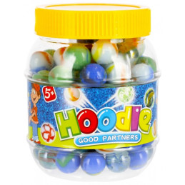 Bile de sticla - set 100x buc / borcan, jocuri marbles, multicolor, 5+ ani, MegaCreative, 482842