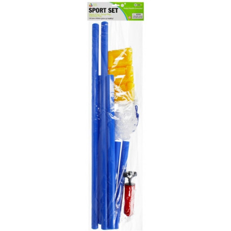 Set Fotbal, include 1x poarta de 65cm, plasa, pompa, minge, albastru, 3+ ani, MegaCreative, 380042