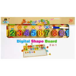 Jucarie set inteligent tabla cu cifre din lemn MegaCreative, 482320