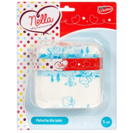 Accesorii papusi - Nella - scutece pentru papusi, 3+ ani, MegaCreative, 389647