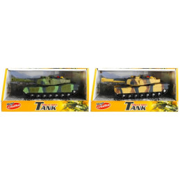 Tanc militar cu sunete si lumini MegaCreative 462671, 18cm, 3 baterii AG13 incluse, plastic, diverse culori, 3+ ani