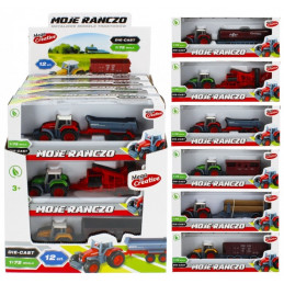 Tractor agricol cu remorca MegaCreative 382384, 25cm, diverse modele, plastic, 3+ ani