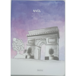 Jurnal A4 CNX QIANKE Best Time Wish JT16K-547, 136 pagini, coperta PVC transparent