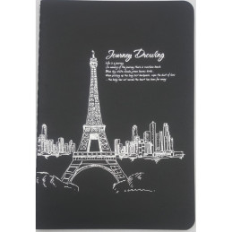 Jurnal A4 CNX FX16K-676, 76 pagini, coperta carton neagra, hartie neagra