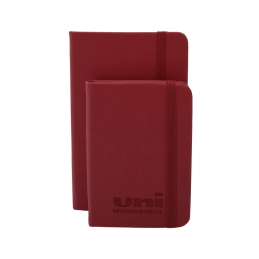 Jurnal A7 CNX Uni 5601-1, 192 pagini, coperta buretata bordeaux, cu elastic