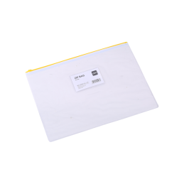Mapa plastic Deli 5526, cu fermoar zip, A4, 170 microni, transparent, suport card