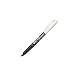Marker permanent Centropen 2686, varf rotund, 1.2mm, alb