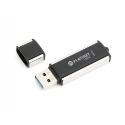 Stick memorie 128GB Platinet PMFU3128X 42287, USB 3.0, 75MB/s, carcasa aluminiu, negru