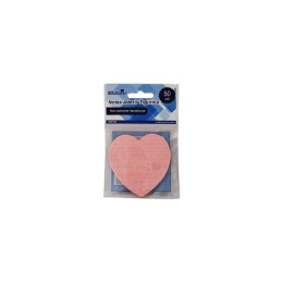 Notes adeziv Office Cover C70-001, 50 coli, 75x75mm, roz, forma inima, blister