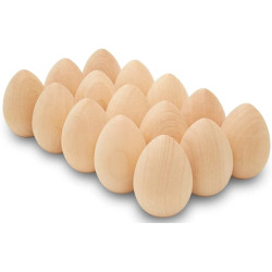 Set 30 oua lemn natur pentru pictat