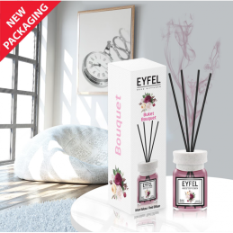 Odorizant camera cu betisoare Eyfel, buchet, 120ml