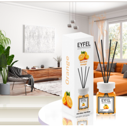 Odorizant camera cu betisoare Eyfel, portocala, 120ml