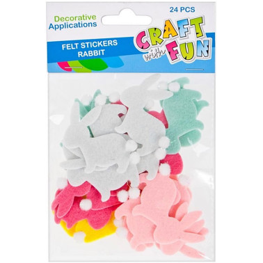 Accesorii creatie Iepurasi fetru, 24 bucati