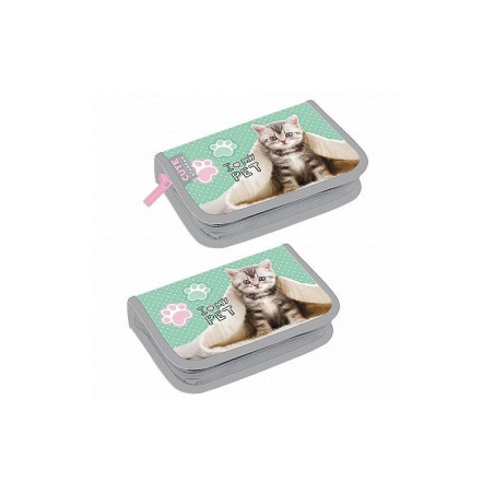 Penar echipat Starpak Kitty, 1 fermoar, gri cu verde deschis, 446600