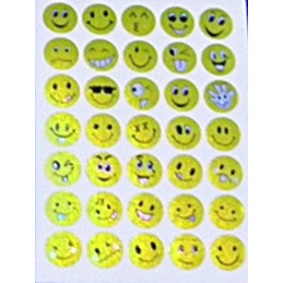 Set 10 folii cu Stickere Smiley diverse modele