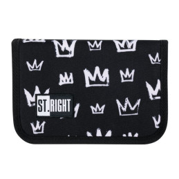 Penar neechipat St.Majewski St.Right Crowns, 1 fermoar, 2 extensii, negru cu coroane albe, PC-03 / 626579