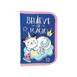 Penar neechipat St.Majewski Bambino Caticorn, 1 fermoar, 1 extensie, albastru cu roz, 29334