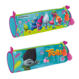 Penar neechipat Starpak Trolls, 1 fermoar, bleu cu roz, cilindric, 63-16 / 363547