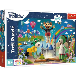 Puzzle carton 100 piese Trefl Treflikow-Rodzina, 16412, 5+ ani