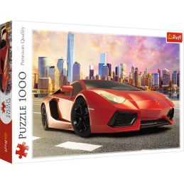 Puzzle carton 1000 piese Trefl Lamborghini la apus, 10601, 12+ ani