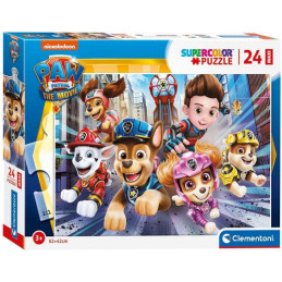 Puzzle carton 24 piese Clementoni Supercolor Maxi - Paw Patrol - the movie, 24222, 3+ ani