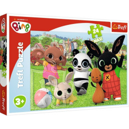 Puzzle carton 24 piese Trefl Maxi - Bing - animalute, 14306, 3+ ani