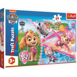 Puzzle carton 24 piese Trefl Maxi - Paw Patrol - Sky adventure, 14307 / 445158, 3+ ani