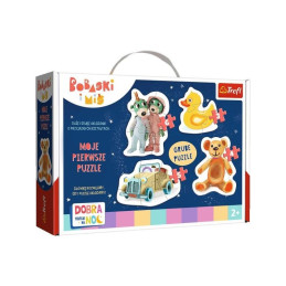 Puzzle carton 4in1 3-6 piese Trefl Bobaski i Mis, 36095, 2+ ani