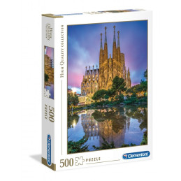 Puzzle carton 500 piese Clementoni Sagrada Familia, Barcelona, 35062, 10+ ani