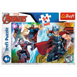 Puzzle carton 54 piese Trefl Mini - Avengers - Thor, 19616, 4+ ani