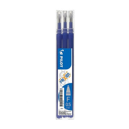 Rezerva roller Pilot Frixion BLS-FR5-L-S3-E, plastic, 0.5mm Fine, albastru, set 3 buc