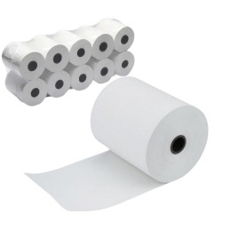 Hartie termica pentru casa de marcat, 80mm x 30m, alb, 1 exemplar, set 10 role