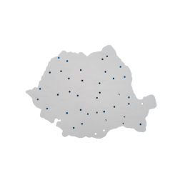 Sablon Colorarte 16013, harta Romania, plastic, mic