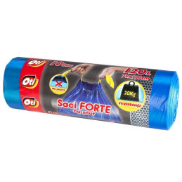 Saci menajeri OTI Forte, 120l, 70x100cm, cu snur, 21285, rola 10 buc