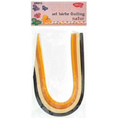 Hartie quilling Natur 30*0,5 cm, 200/set Daco Art HR913