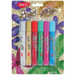 Lipici glitter 6 culori Daco Art LG106 