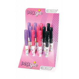 Stilou Cresco Magic E280030-A, penita iridium, alimentare rezerve, corp plastic diverse culori