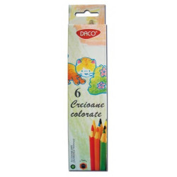 Creioane colorate 6 culori Daco